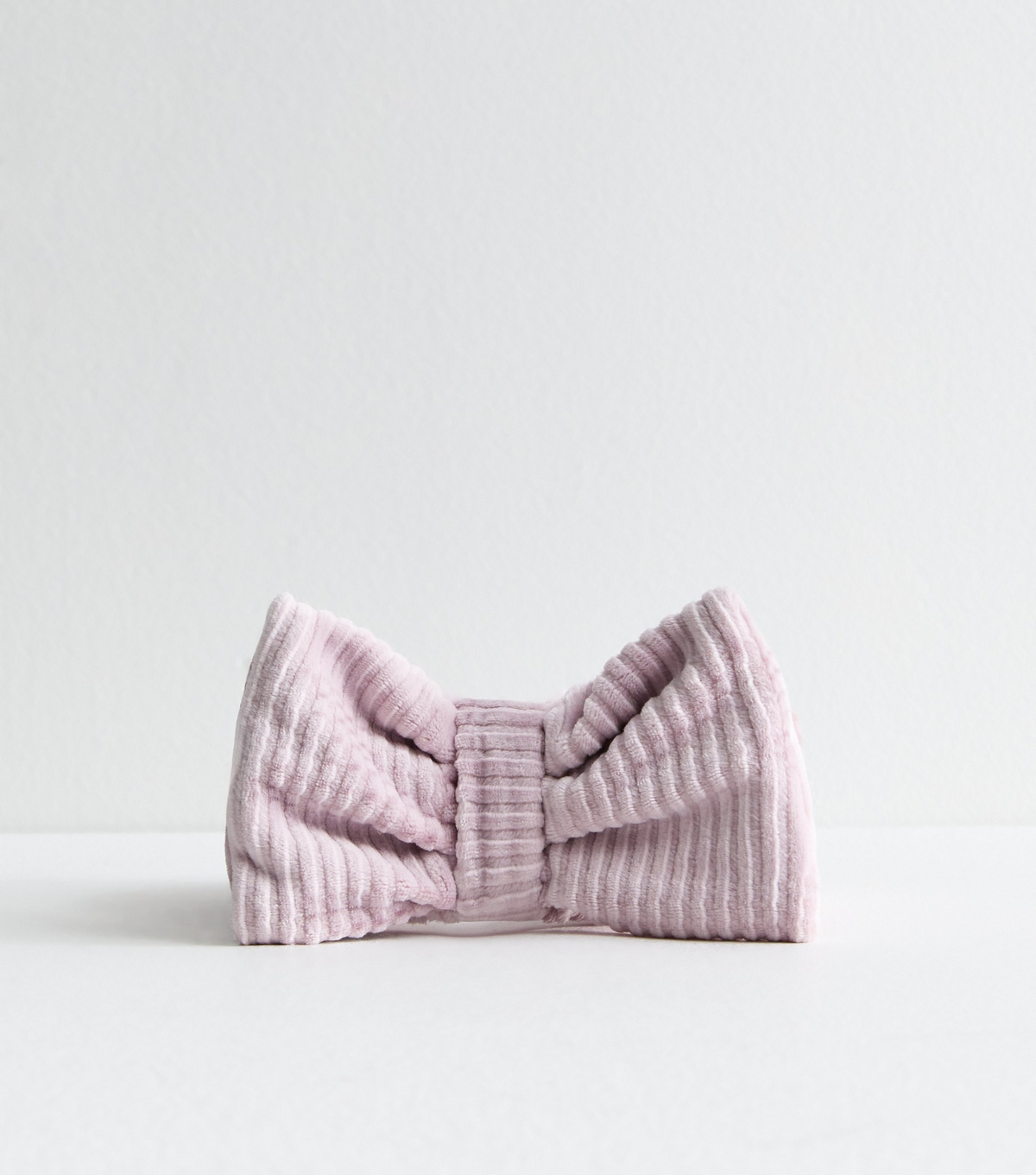 Pink Ribbed Bow Beauty Headband New Look