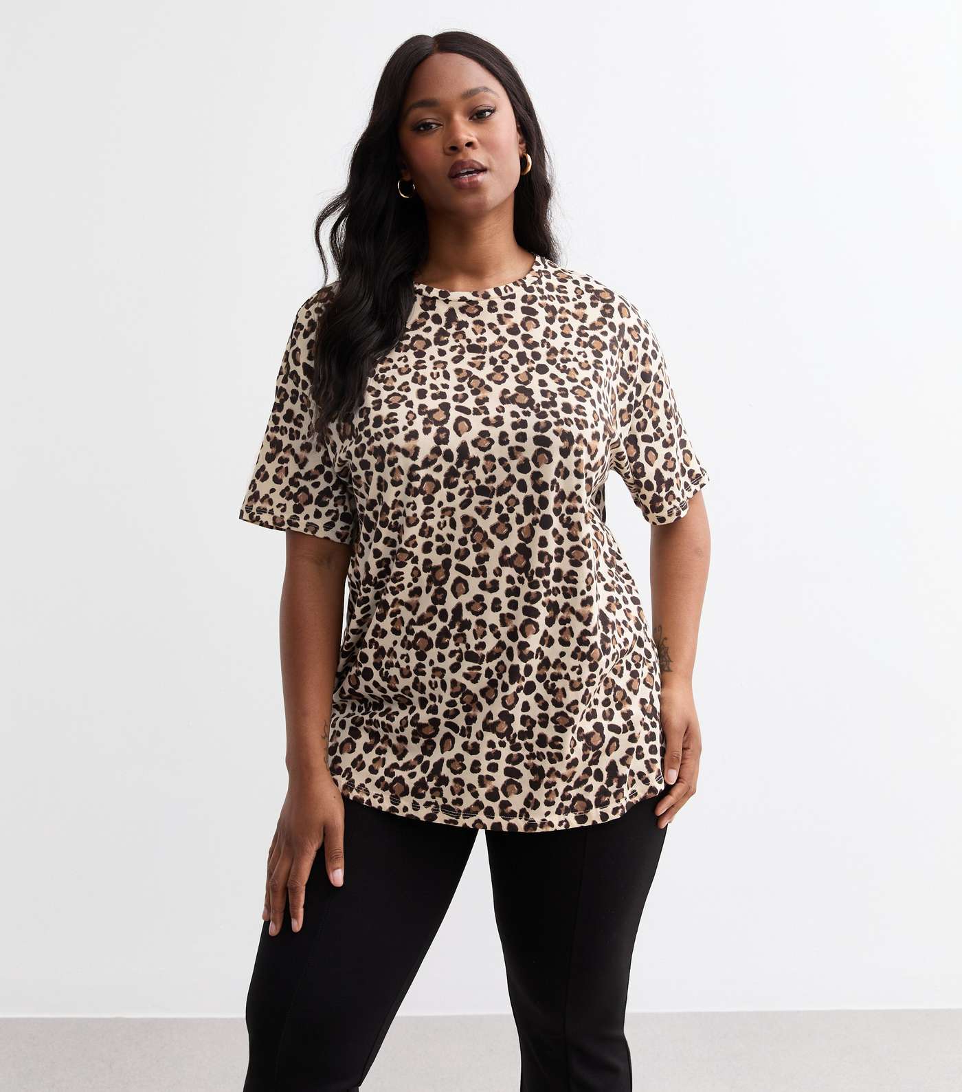 Andrew Marc Women's Vintage Print Boxy Tee - Short Sleeve Casual T-Shirt