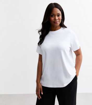 Curves Premium White Jersey T-Shirt