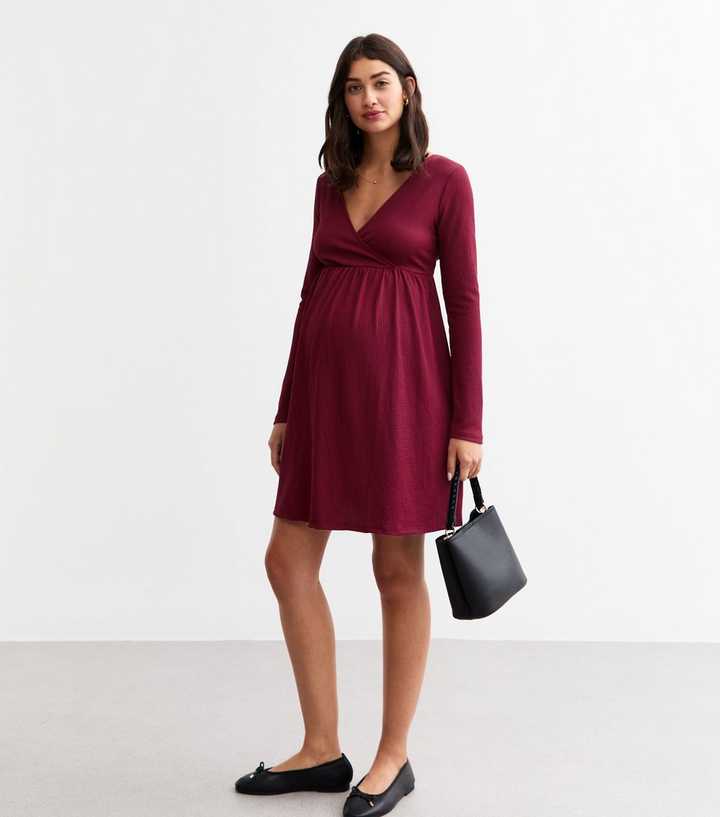 princess polly baby blue dress Burgundy Maternity Dresses main image 0