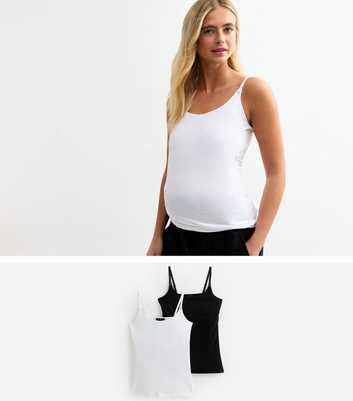 Maternity Pack of 2 Scoop Neck Jersey Nursing Vests