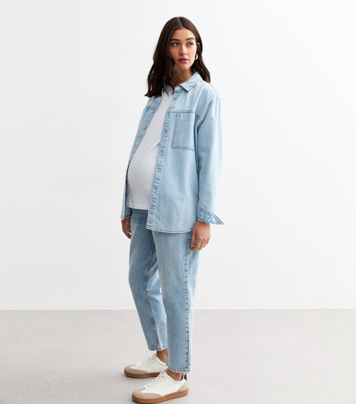 Women's Maternity Pale Blue Denim Tori Mom Jeans New Look