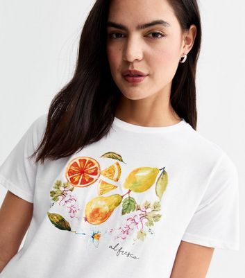 White Fruits Graphic T-Shirt main image 0