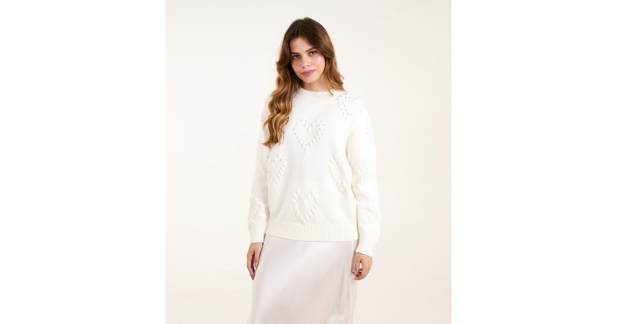 Saskia Soft Heart Jumper Blue