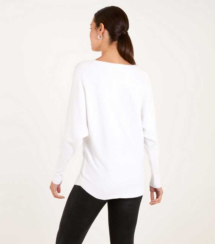 Blue Vanilla Off White Pearl Detail Jumper