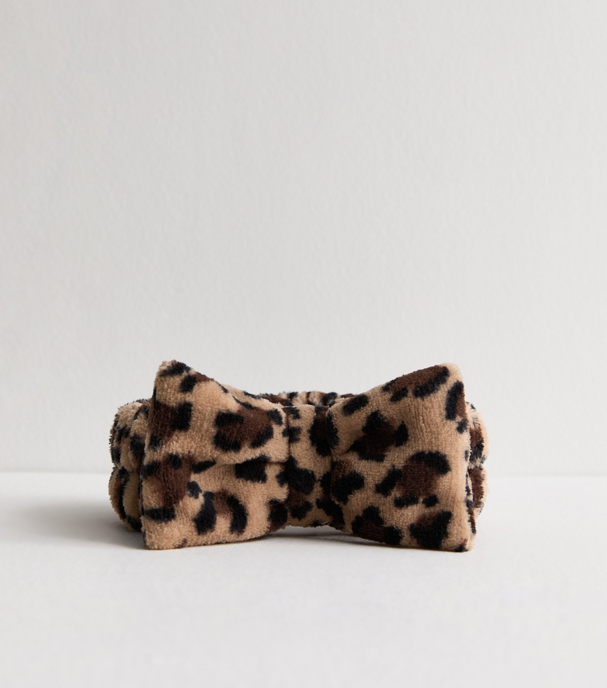 Brown Leopard Print Fluffy Bow Headband New Look