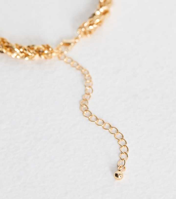 Gold Chunky Rope Chain Necklace