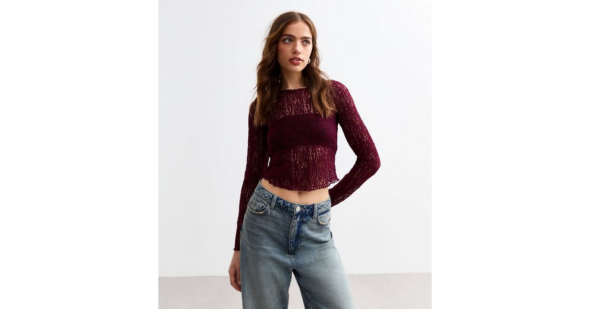 Lasya Langärmeliges Top in Burgundy main image 0