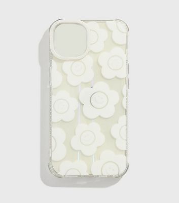 Skinnydip White Happy Flower Shock iPhone Case New Look