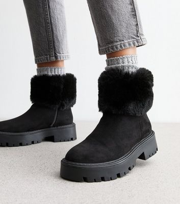 Black fur shoes online