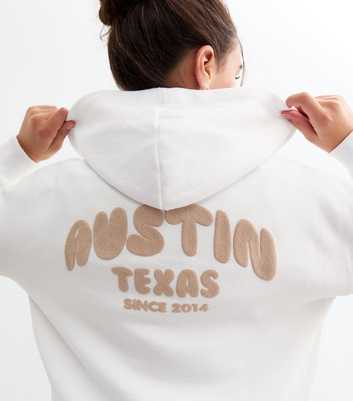 Girls White Austin Texas Pullover Hoodie