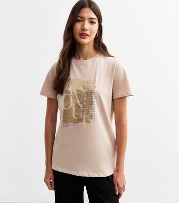 Mink Amour Slogan Cotton Jersey T-Shirt