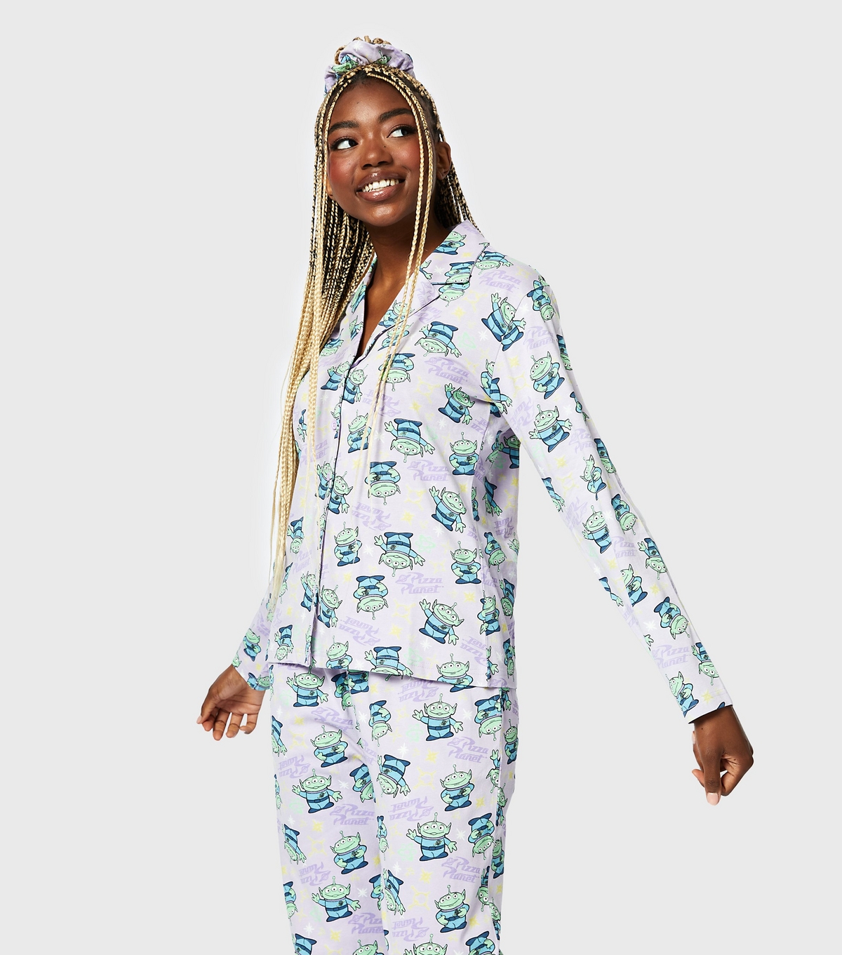 Women's Lilac Disney Aliens Scrunchie Pyjama Set Skinnydip New Look