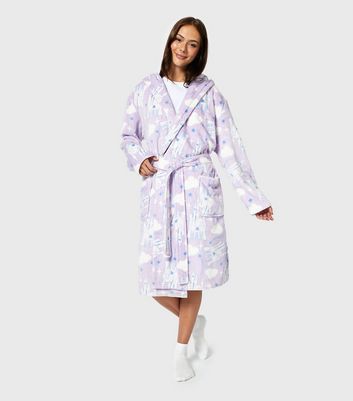 Skinnydip Lilac Disney Living Fantasy Dressing Gown New Look