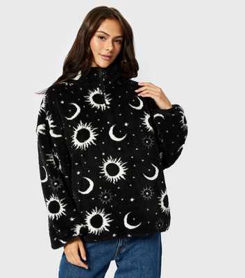 Skinnydip Black Celestial Oversized Fleece