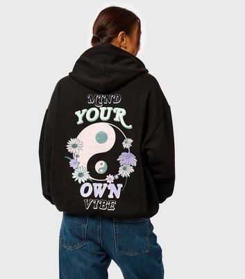 Skinnydip Black Mind Your Own Vibe Hoodie New Look