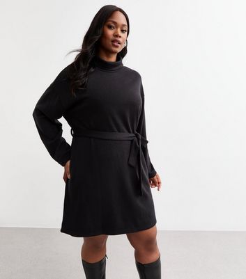 ladies roll neck dress Ladies Emerald Polo Neck Jersey Dress – StylePhase SA main image 1
