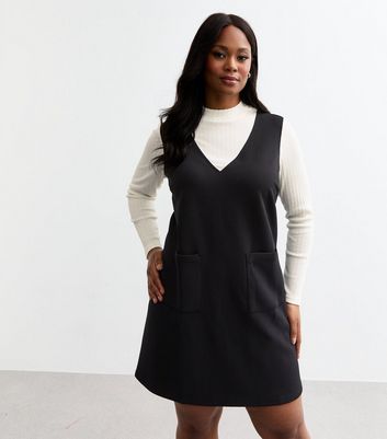 Black pinafore dress on sale