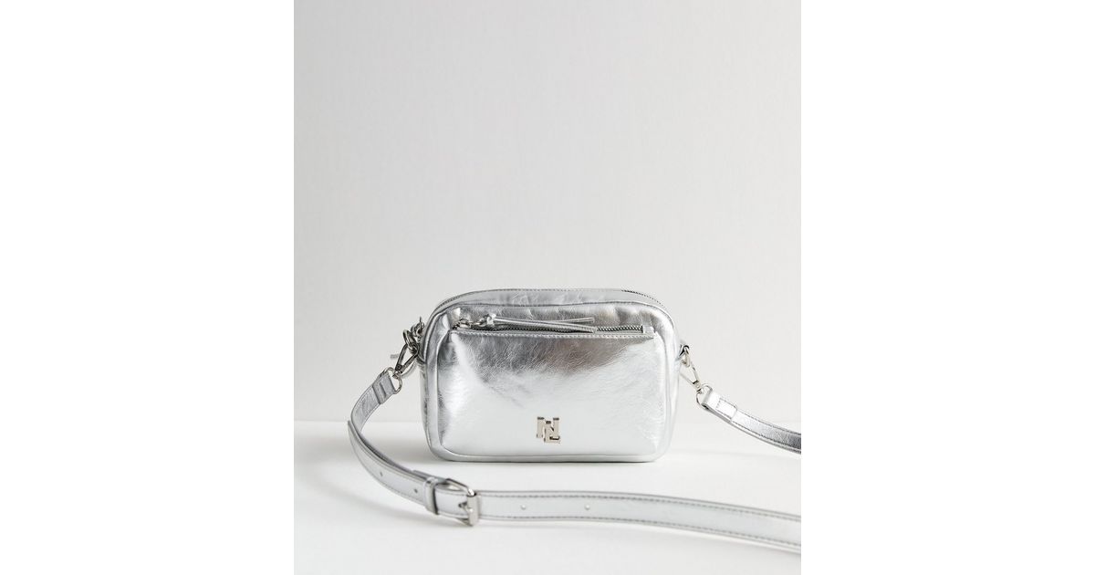 3050~LOVE Golden Logo Two-Tone Faux Leather Crossbody Bag main image 0