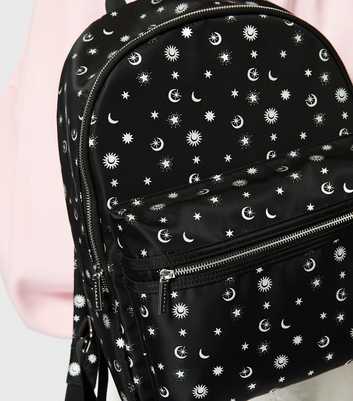 Skinnydip Black Celestial Print Shell Backpack