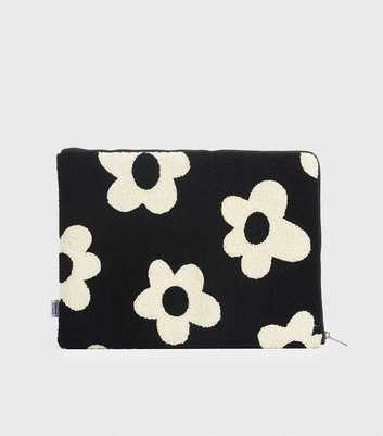 Skinnydip Black Daisy Teddy Laptop Case