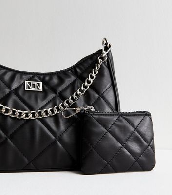 Black Faux Leather Crossbody Bag And Purse New Look