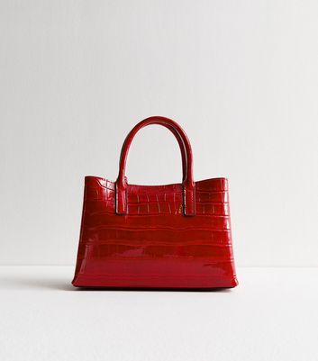 Red crocodile handbag sale