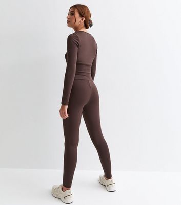 Dark brown leggings discount