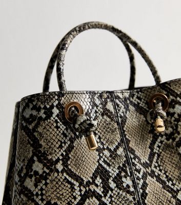 Faux snakeskin shoulder bag sale