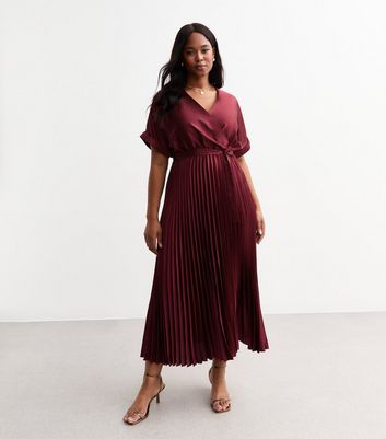 burgundy flowy dress Satin Babydoll - Party Mini adhesive bra Plus Size Burgundy Flowy Dress