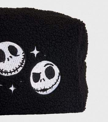 Skinnydip Black Fleece Jack Skellington Make Up Bag New Look