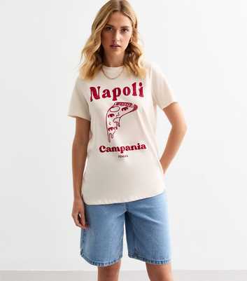 Off White Napoli Pizza Graphic T-Shirt 