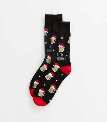 Black Beery Christmas Socks 