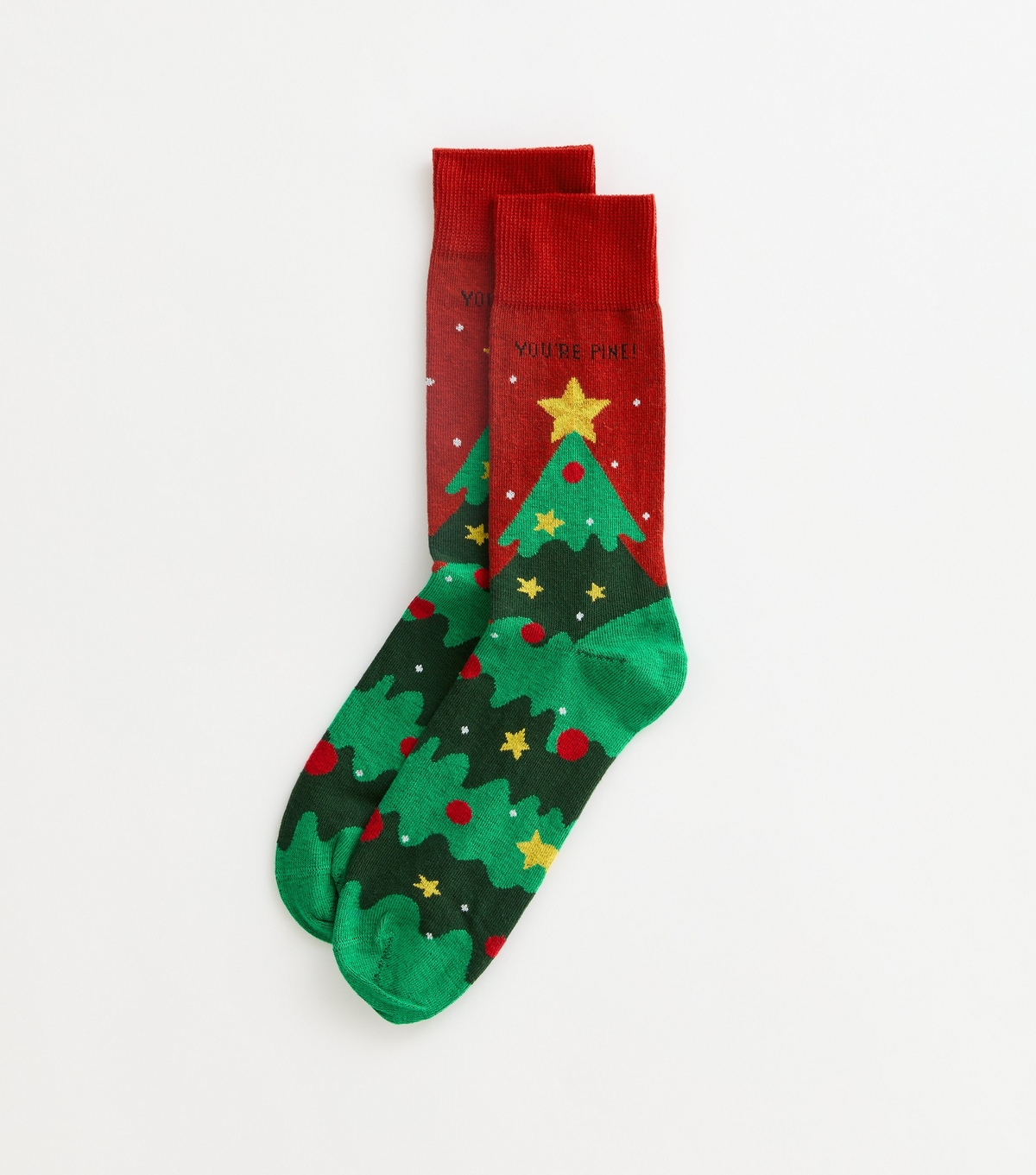 Men's Red You're Pine Christmas Socks New Look