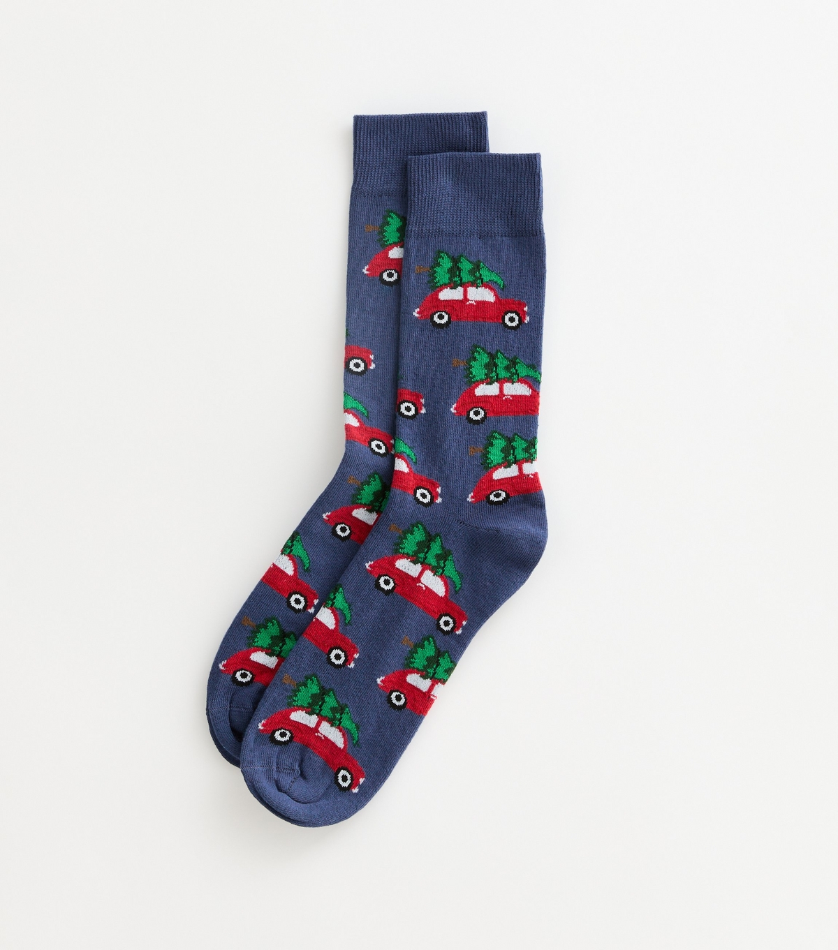 Men's Navy Car Christmas Socks New Look