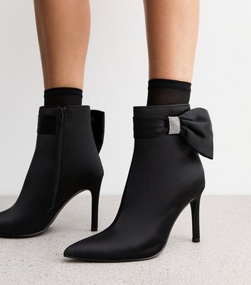 New look black stiletto ankle boots fashion