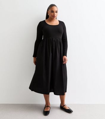 Sleeveless Basic Stretch Poplin Dress With Layers