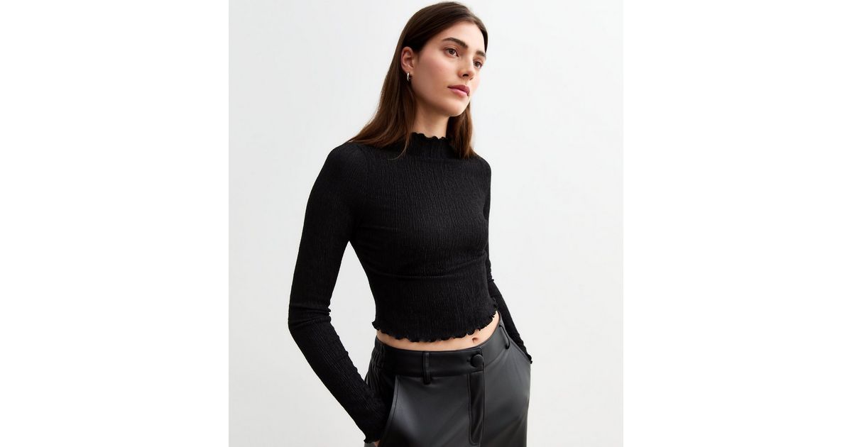 Vero Moda textured long sleeved top in cream