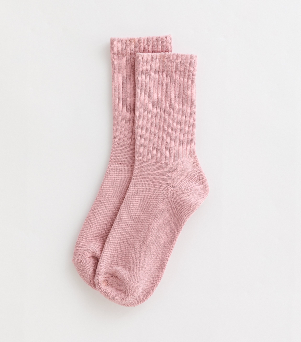 Pink Ribbed Cotton Blend Socks New Look