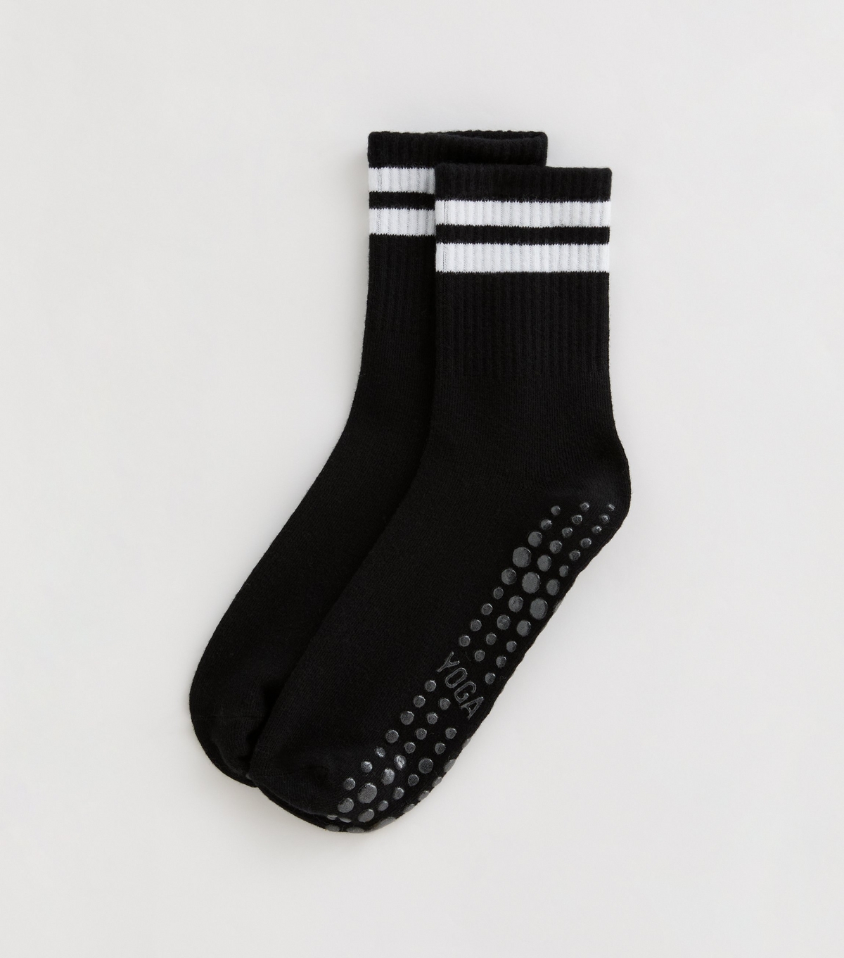 Black Grippy Pilates Socks New Look