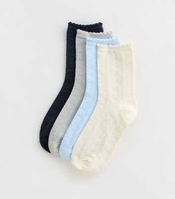 Pack Of 4 Frill Trim Ankle Socks