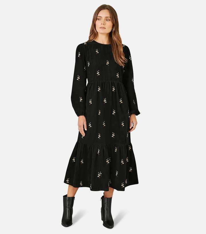 sachin and babi light blue dress Embroidered Corduroy Dress with Pie Crust Neck For Default Category at  Bahrain main image 1