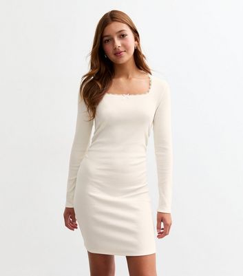 New look cream dress hotsell