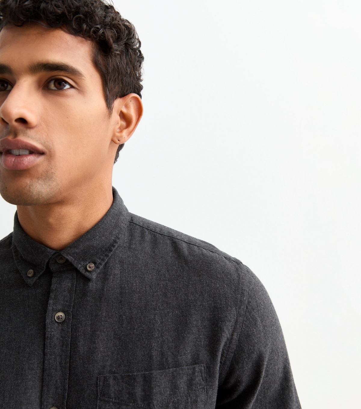Men's Dark Grey Regular Long Sleeve Shirt Jack & Jones New Look