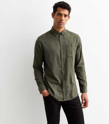 Jack & Jones Khaki Regular Long Sleeve Shirt 