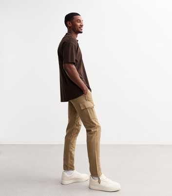 Jack & Jones Camel Regular Cotton Cargo Trousers