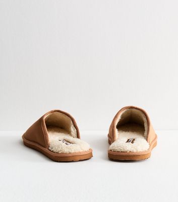 Faux suede slippers clearance