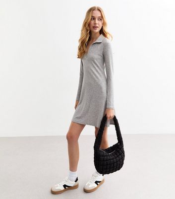 Long sleeve mini skater dress sale