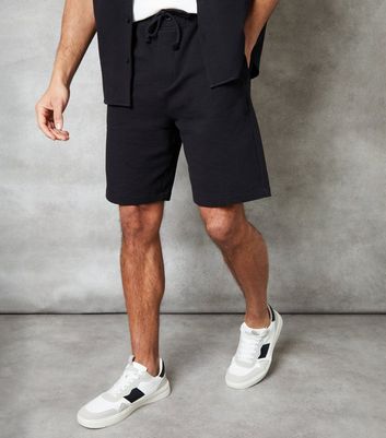 Threadbare Black Textured Cotton Shorts New Look