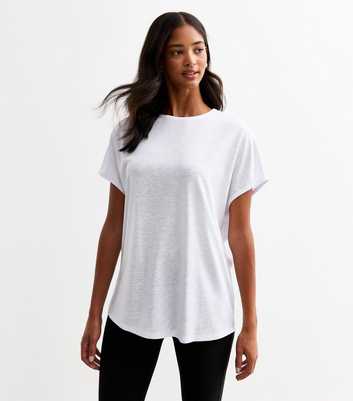 White Relaxed Crew Neck T-Shirt